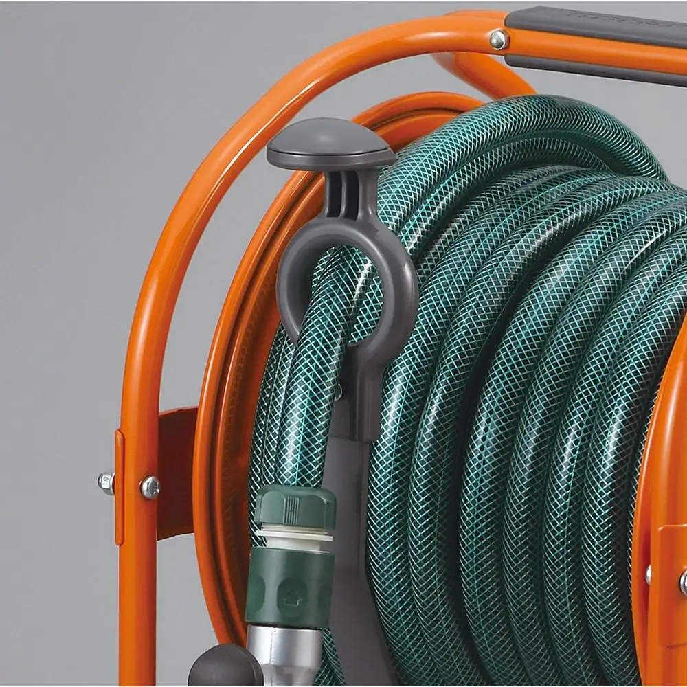 テツノホースリール  塩ビホース41m レバーノズル付 HLA-40N＜オレンジ＞