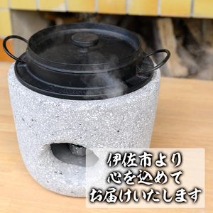 isa677 シラス三合竈(1台・羽釜付き) かまど 三合炊き キッチン キッチン用品 ご飯 お米 キャンプ アウトドア 災害時 【ITARU-BASE】