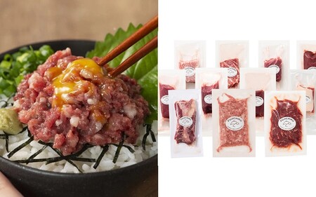 【ふじ馬刺し】 フジチクオリジナル 堪能セット 820g ふじ馬刺し メン 大トロ 中トロ ヒレ シャトーブリアン ロース ランプ 上赤身 フタエゴ バラヒモ ユッケ ネギトロ 霜降り 赤身 熊本 馬刺し セット 詰め合わせ 食べ比べ 馬肉 馬 生食用 肉刺し フジチク ギフト 贈答用 阿蘇 南小国町 送料無料