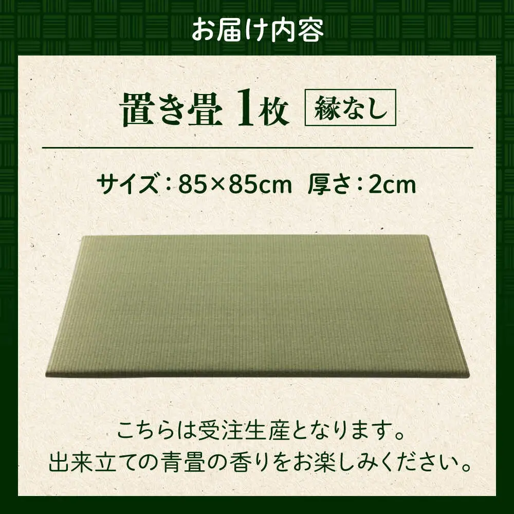 一畳屋 たたみっこ 縁無し 畳 1枚  畳[AYAB110]