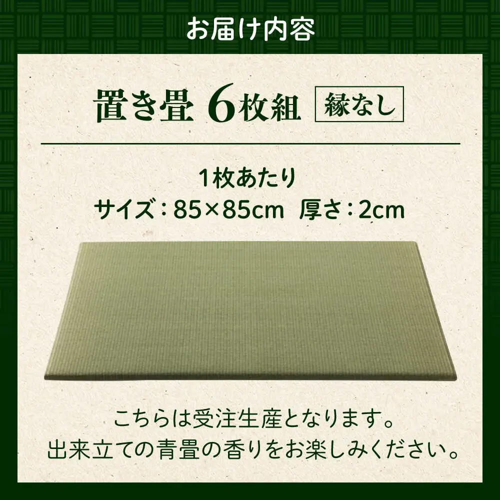 一畳屋 たたみっこ 縁無し 畳 6枚セット  畳[AYAB109]