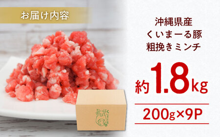ひき肉 沖縄県産豚肉 豚ミンチ 粗挽き 約1.8kg (200g×9P)  BCAJ008 豚肉