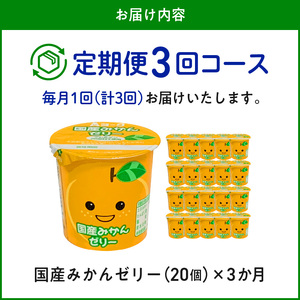 【3ヶ月定期便】愛知ヨーク 国産みかんゼリー 20個入 [108A03-T]