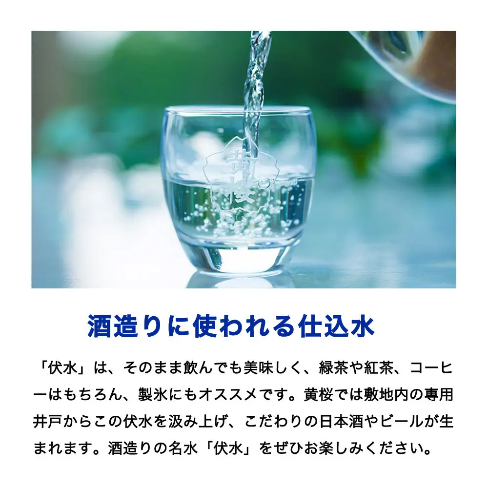 【黄桜】お酒の仕込み水「伏水」瓶 (500ml×12本入)