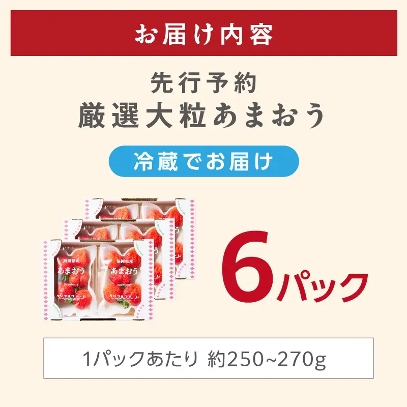 【2027年先行予約】あまおうボリュームセット(6パック)【044-0076】
