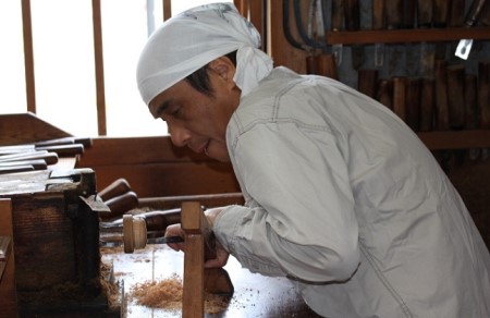 【吉羽ろくろや】ろくろ細工 桑七味入れ 民芸品 工芸品 食器 