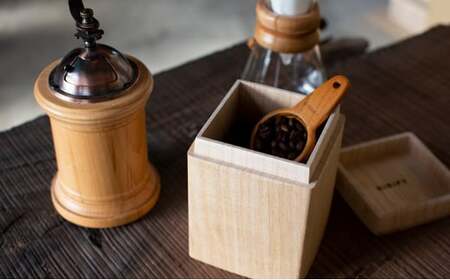 COFFEE STOCKER コーヒーストッカー コーヒーキャニスター KIRIFT キリフト 総国産桐使用 蜜蝋タイプ 焼桐タイプセット 雑貨 日用品 工芸品 民芸品 伝統技術  FAD-1263