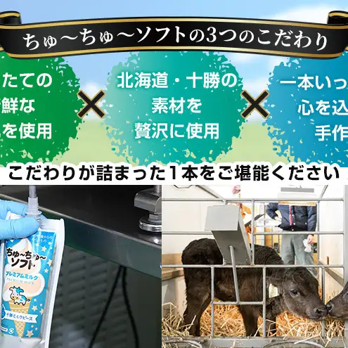 【十勝産生乳100％】 飲むソフトクリーム 100ml×6個 ちゅ～ちゅ～ソフト（ミルク3/いちご3）【 バター 仕込み ジェラート アイス ミルク いちご アイスクリーム ソフトクリーム デザート スイーツ ミルク 詰め合わせ 北海道 十勝 幕別 】