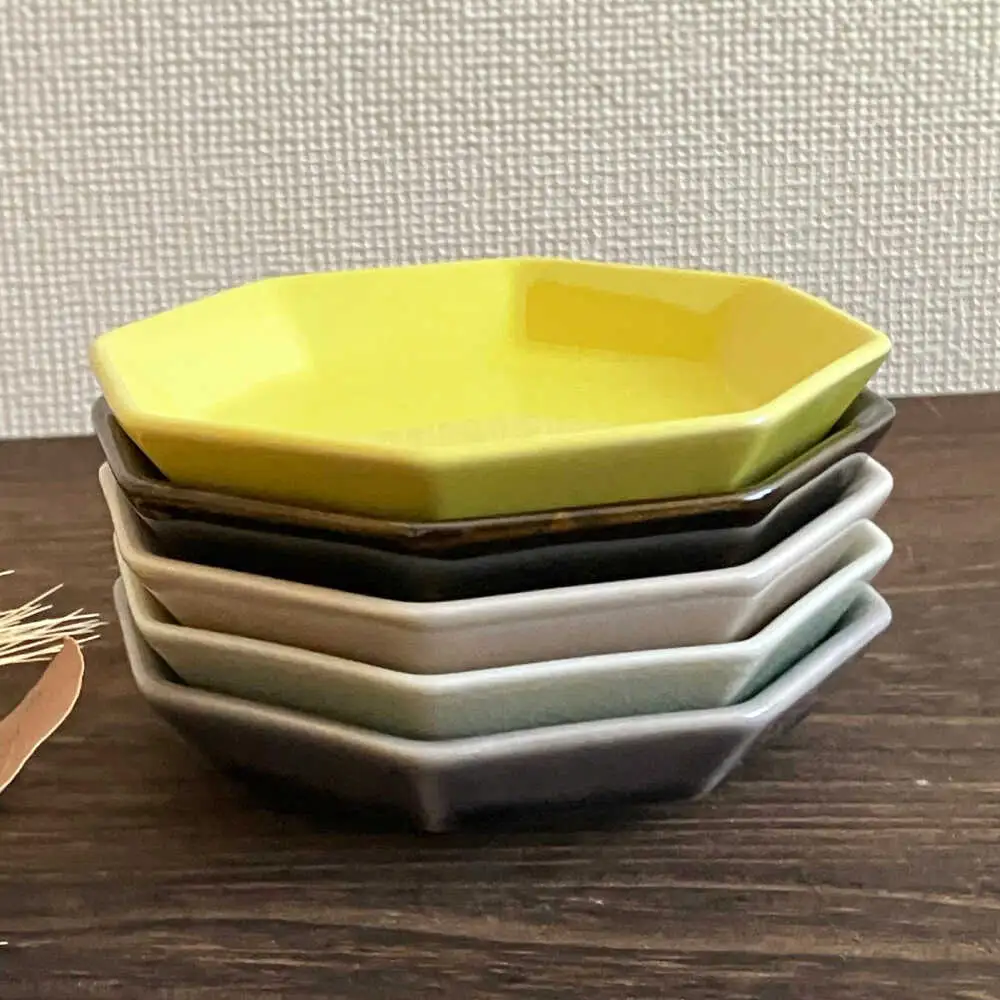 【瀬戸焼】八角豆皿 5色セット【株式会社まるたか水野コーポレーション】[BBBF021]薬味 皿