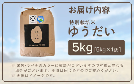 【令和6年産】 坂井市産 特別栽培米 ゆうだい 5kg 減農薬 減化学肥料 【お米 5キロ 特別栽培 ふるさと納税米 産地直送 福井県】 [A-4842]