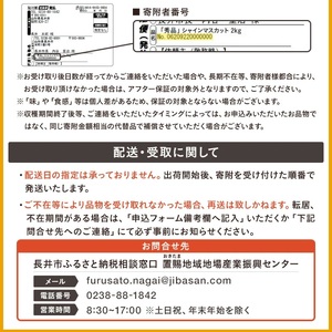 【期間限定】【2026年発送】山形のぶどう(シャインマスカット)約2kg（2～5房）_H063(R8)-2