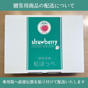 【2027年出荷の先行予約】【贈答用】 静岡県産いちご 紅ほっぺ 500g×2パック（1パック12～15粒）【配送不可：北海道・沖縄・離島】 冷蔵配送 苺 フルーツ◇