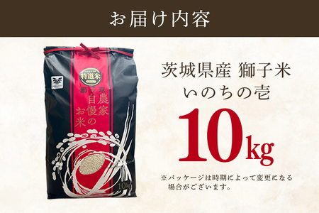 【令和7年産】獅子米 いのちの壱 精米 10kg 岡田ファーム コンテスト受賞米 お米 白米 米 おこめ ブランド米 10キロ 国産 単一原料米 コメ こめ ご飯 銘柄米 茨城県産 茨城 産直 産地直送 農家直送 ごはん 家庭用 贈答用 お取り寄せ 茨城県 石岡市 (B02-018)