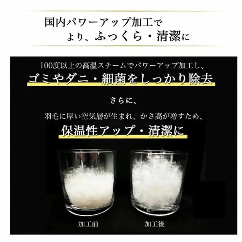 【アンバーホワイト】羽毛布団 セミダブルサイズ ハンガリーホワイトダウン90％ 掛布団 アクア