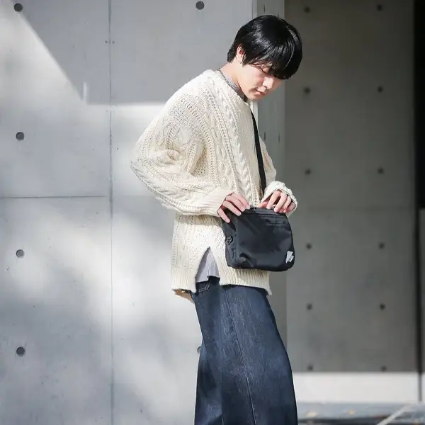 豊岡鞄 CIE WEATHER SHOULDER（071951）ブラック / 木和田正昭商店 撥水 ショルダーバッグ メンズ クラッチバック バックインバック