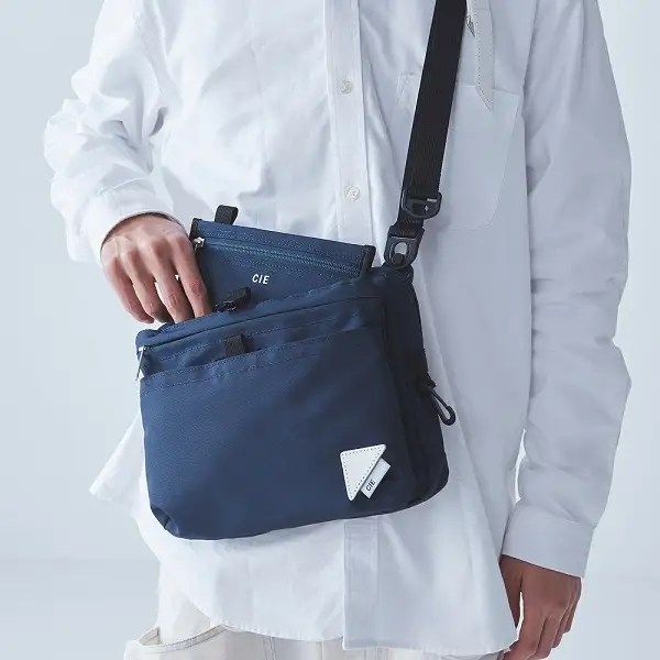 豊岡鞄 CIE WEATHER SHOULDER（071951）ネイビー / 木和田正昭商店 撥水 ショルダーバッグ メンズ クラッチバック バックインバック