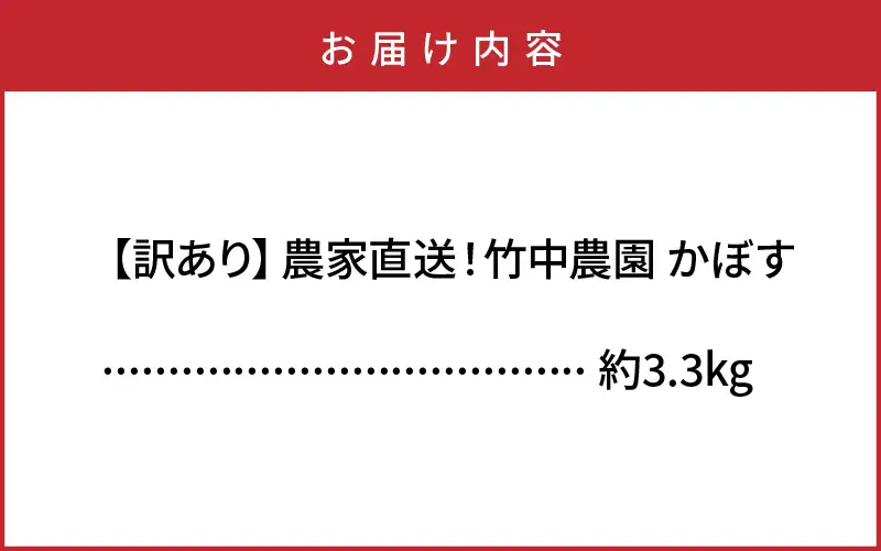 【先行予約】【訳あり】【選べる容量】農家直送！竹中農園 かぼす 約3.3kg_2473R-2