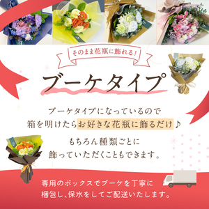 お楽しみ！ 6か月 お届け お花の定期便 「Medium」 | ブーケ タイプ 本数7-10本 高さ20-22cm 