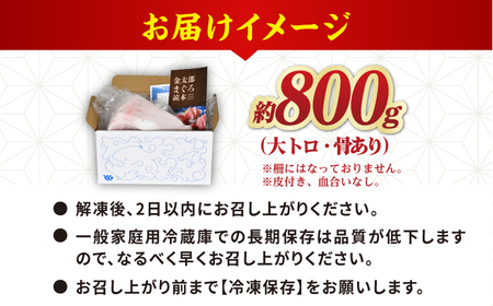  金太郎 マグロ 冷凍 大トロ 約800g [RAC030]