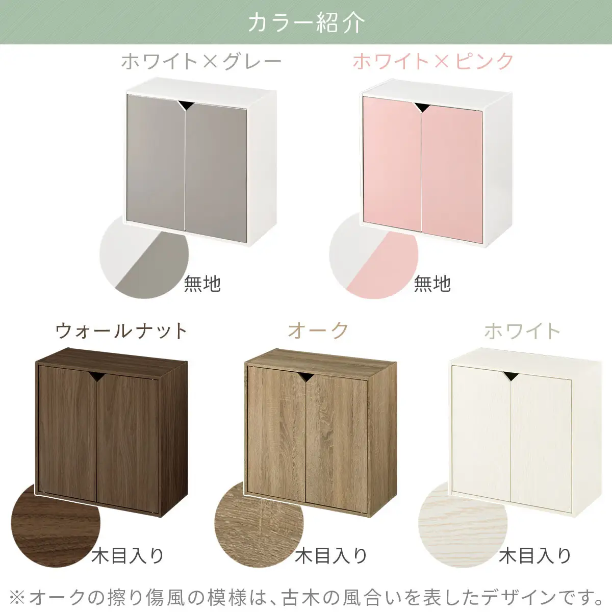 【完成品でお届け】収納ボックス〔Cタイプ〕（ホワイト）収納棚 扉付き キャビネット ラック 棚 カラーボックス スリム 2段 可動棚 本棚 収納家具 リビング LKANET300248-C-WH