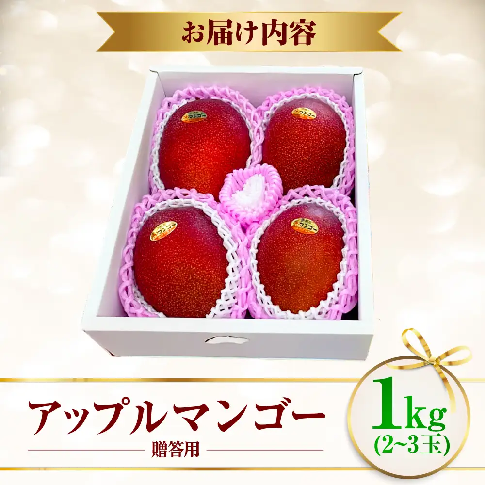 【2027年発送 先行予約】 アップルマンゴー 贈答用 1kg マンゴー BCCU002