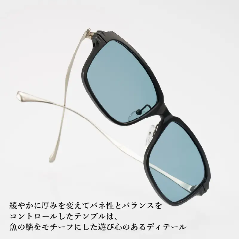 Zeque（ゼクー）偏光サングラス JAKE（ジェイク）F-2203 マットブラック&シルバー / マスターブルー - スポーツから日常まで、スタイリッシュに目を守る。