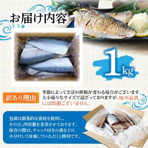 塩サバ 1kg 約6枚 訳あり【塩サバ】【R01424】
