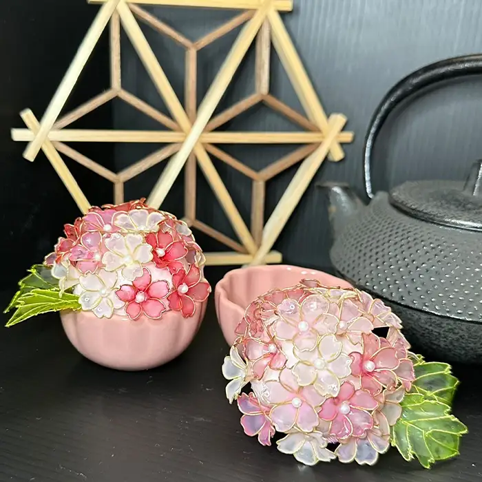 【華かんざし あゆ吉】ディップアート『桜香るオブジェ』１個　[0024-0014]