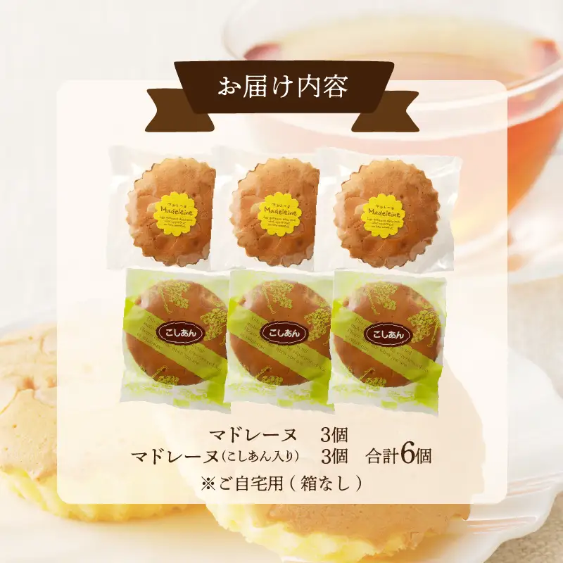 【2週間以内発送】老舗菓子舗のマドレーヌ2種セット「合計6個・個包装」 焼き菓子 スイーツ 詰め合わせ 洋菓子_T035-0206