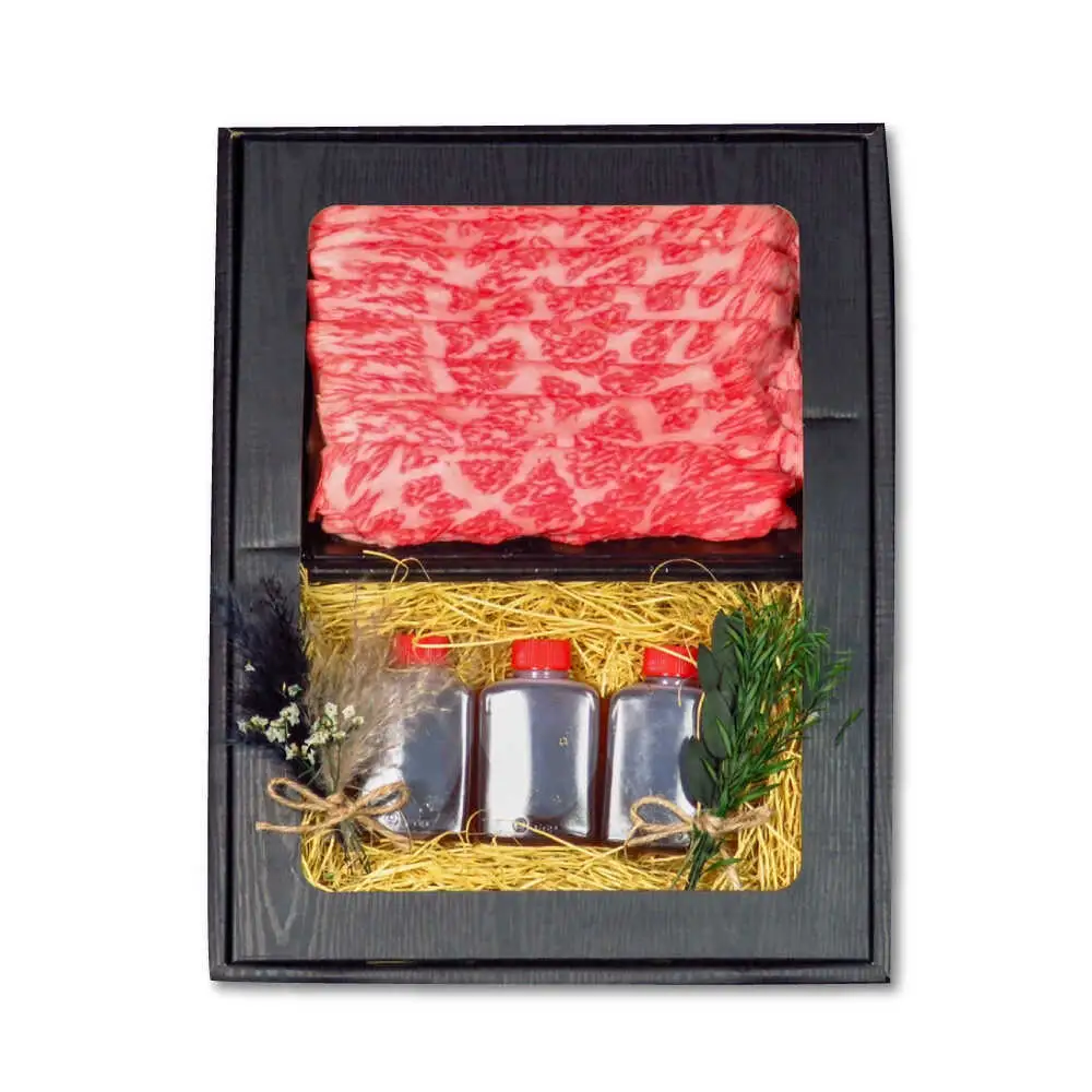 【全12回定期便】博多和牛 A5ランク 赤身スライス500g しゃぶしゃぶ セット（あご出汁濃縮タイプ付き）雌肉 牛肉 A5 和牛 肉 鍋 [ABEN048]