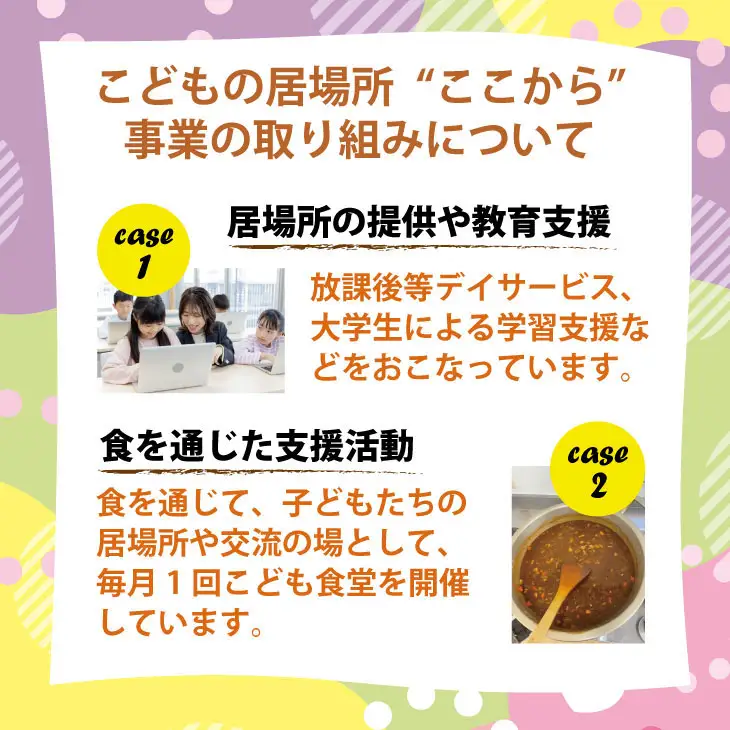 【返礼品なし】寄附額10,000円（チケット10枚）こども食堂（ここから食堂） B100-016