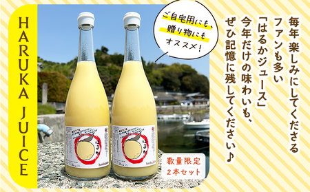 ＜はるかジュース 720ml×2本セット＞ 愛媛 果汁 100% はるか ジュース ストレート みかん じゅーす 100%ジュース セット 柑橘 果物 フルーツ 飲料 オレンジ 特産品 飲んで応援 渡江から一歩を踏み出す会 愛媛県 西予市【常温】『令和8年5月より順次出荷予定』ATI0037