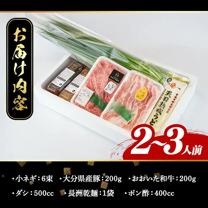 鉄板バル葱屋の ねぎしゃぶセット 豚・牛 食べ比べ (2～3人前) ねぎしゃぶ しゃぶしゃぶ 豚肉 ぶた肉 ぶたにく 牛肉 お肉 鍋セット 乾麺 出汁 だし ポン酢 勝負めし 【110700601】【葱屋おおくぼ】