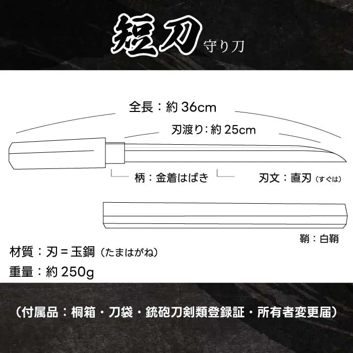 【守り刀】外国籍刀匠として初の「現代刀職展 新人賞」受賞　ジョハン・ロイトヴィラー(光綱)作 短刀 刃文 直刃 たんとう 鑑賞用 195002