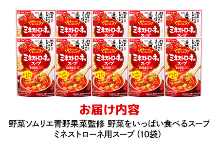 野菜をいっぱい食べるスープ ミネストローネ用スープ 10個入り ダイショー スープ セット ミネストローネ 鍋スープ レトルト 長期保存 常温 鍋 簡単調理 野菜スープ ストレートタイプ ストレートタイプ 47-DA