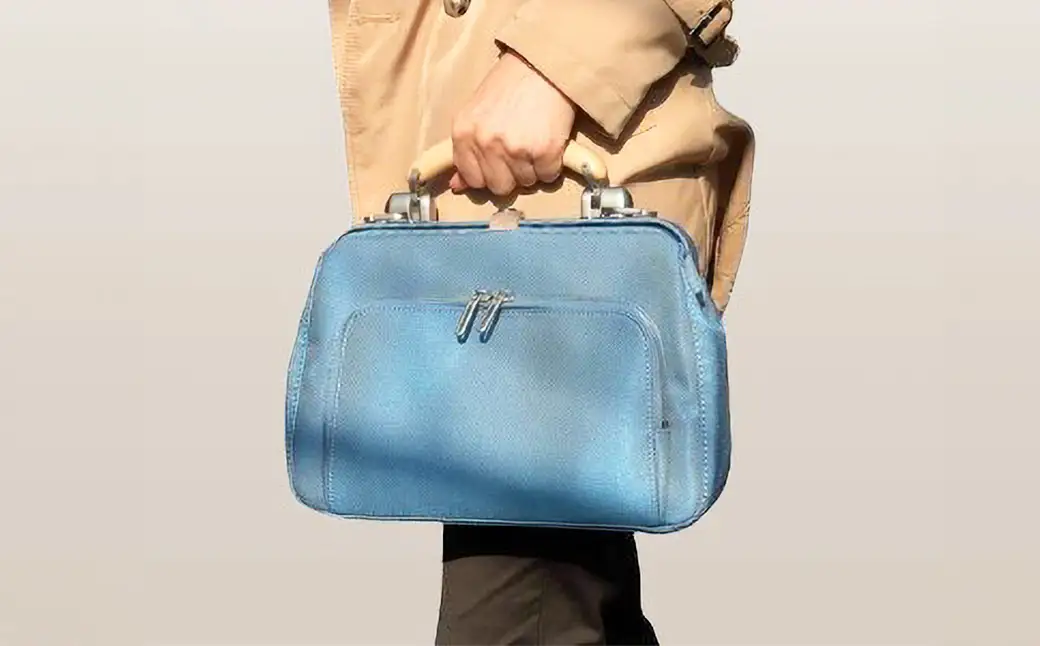 豊岡鞄 for the blue ミニダレスバッグ 3701 ドルフィンブルー / 足立 ダレスバッグ コンパクト 3WAY 手提げ リュック ショルダーバッグ タブレット 収納 レディース メンズ バッグ カバン 鞄