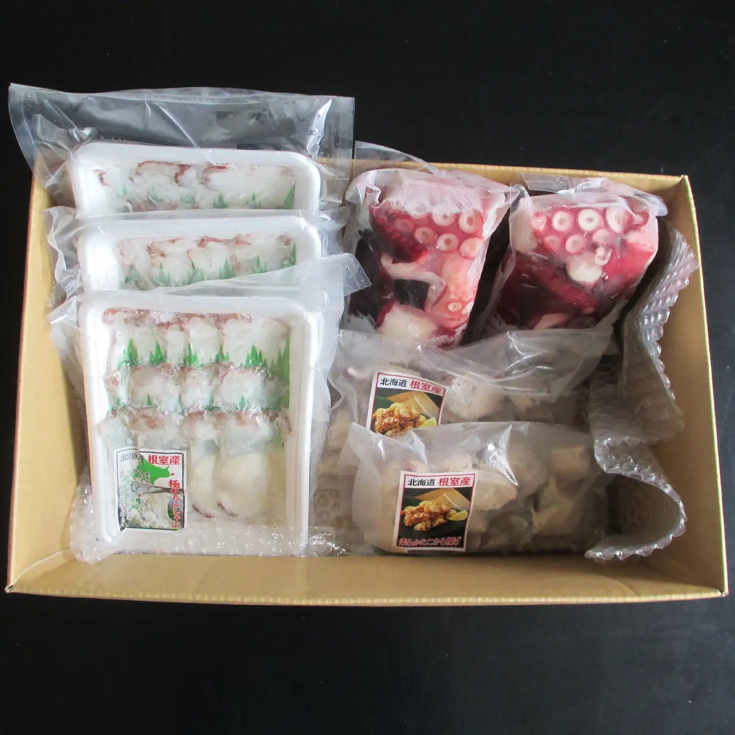【北海道根室産】たこ足、たこしゃぶ、たこ唐揚げセット B-19002