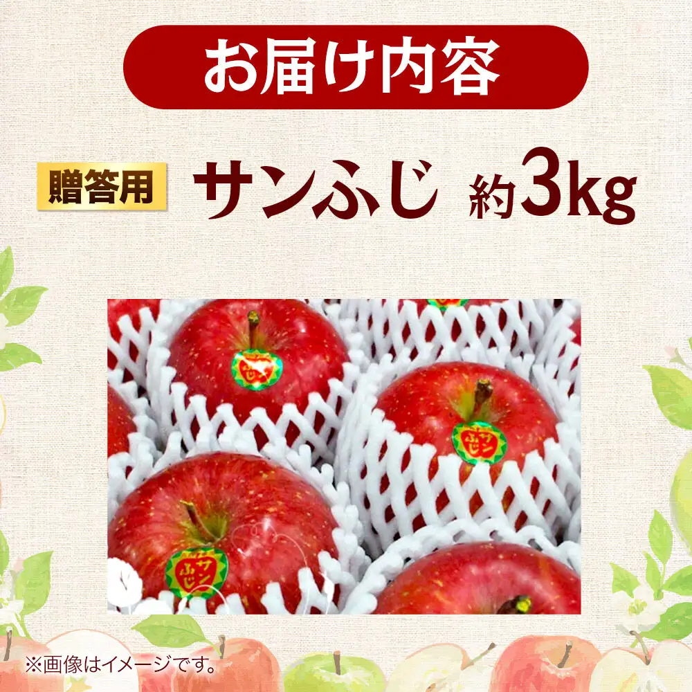 【27年3月発送】りんご サンふじ【贈答用】約3kg 糖度13度以上 青森県 弘前市