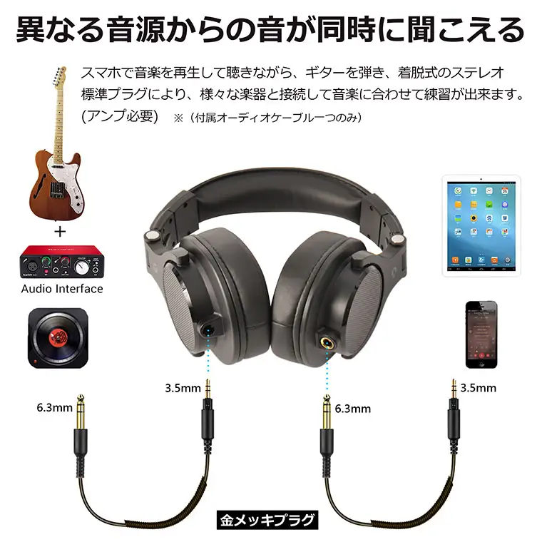 デュアルケーブルヘッドホン HP-04 - クリアな音質と迫力のサウンドを楽しめる