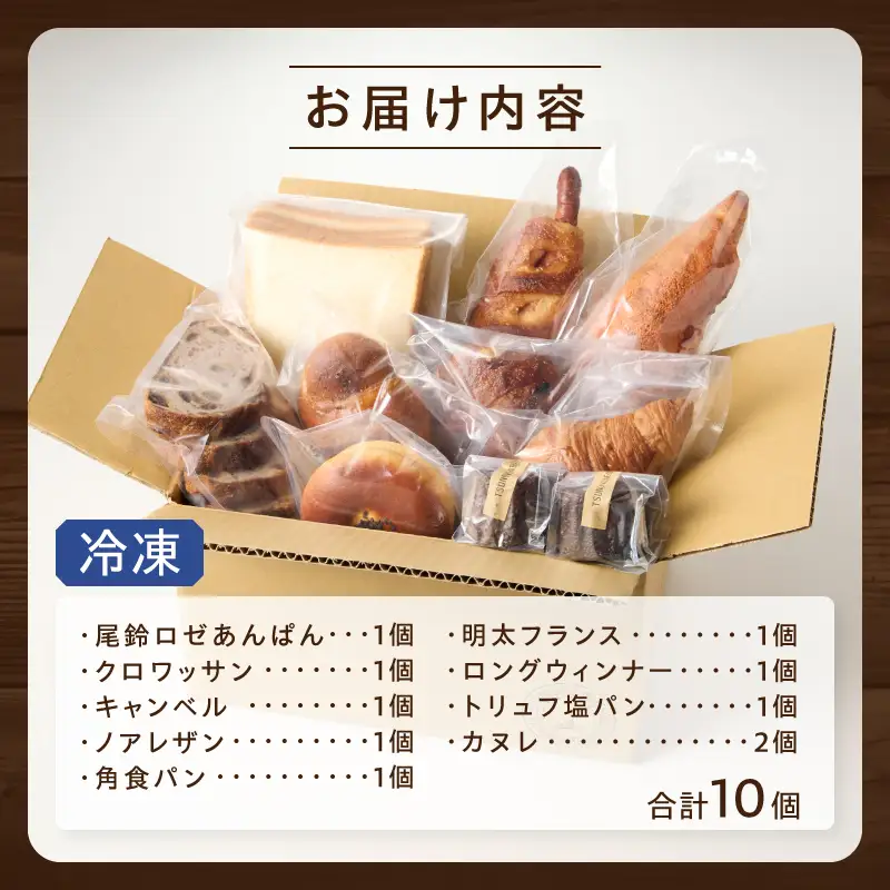 TSUNOWINE＆BAKERY パン9種セット（合計10個） パン 菓子パン トースト 国産_T053-0015