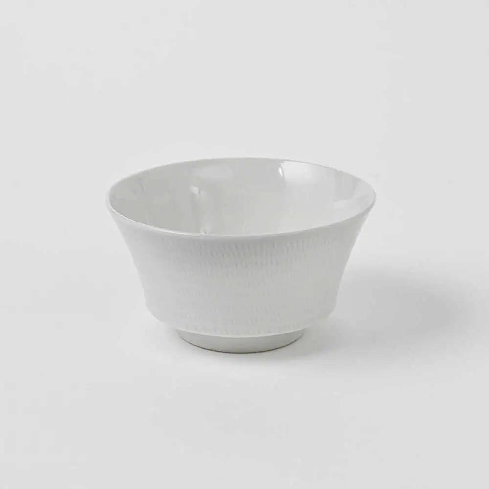 【波佐見焼】とびかんな ほどよく小さなお碗 ペア  白磁・織部色【福田陶器店】[PA382]