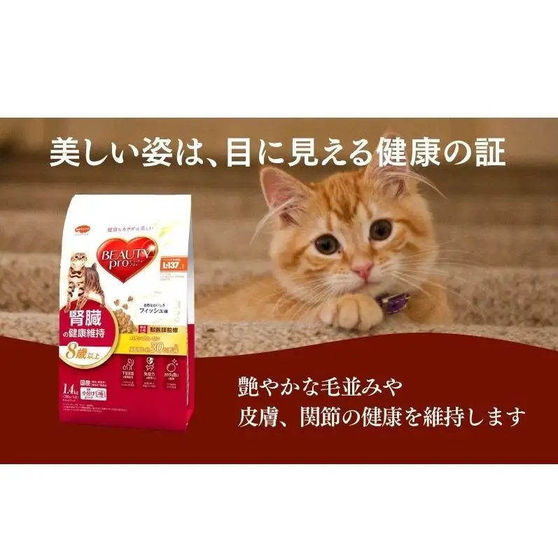 ビューティープロ キャット 腎臓の健康維持 8歳以上 1.4kg ｘ8(ケース単位) キャットフード