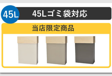 職人が仕上げた木製ゴミ箱「W CUBE45」シャンパンベージュ　おしゃれ インテリア 