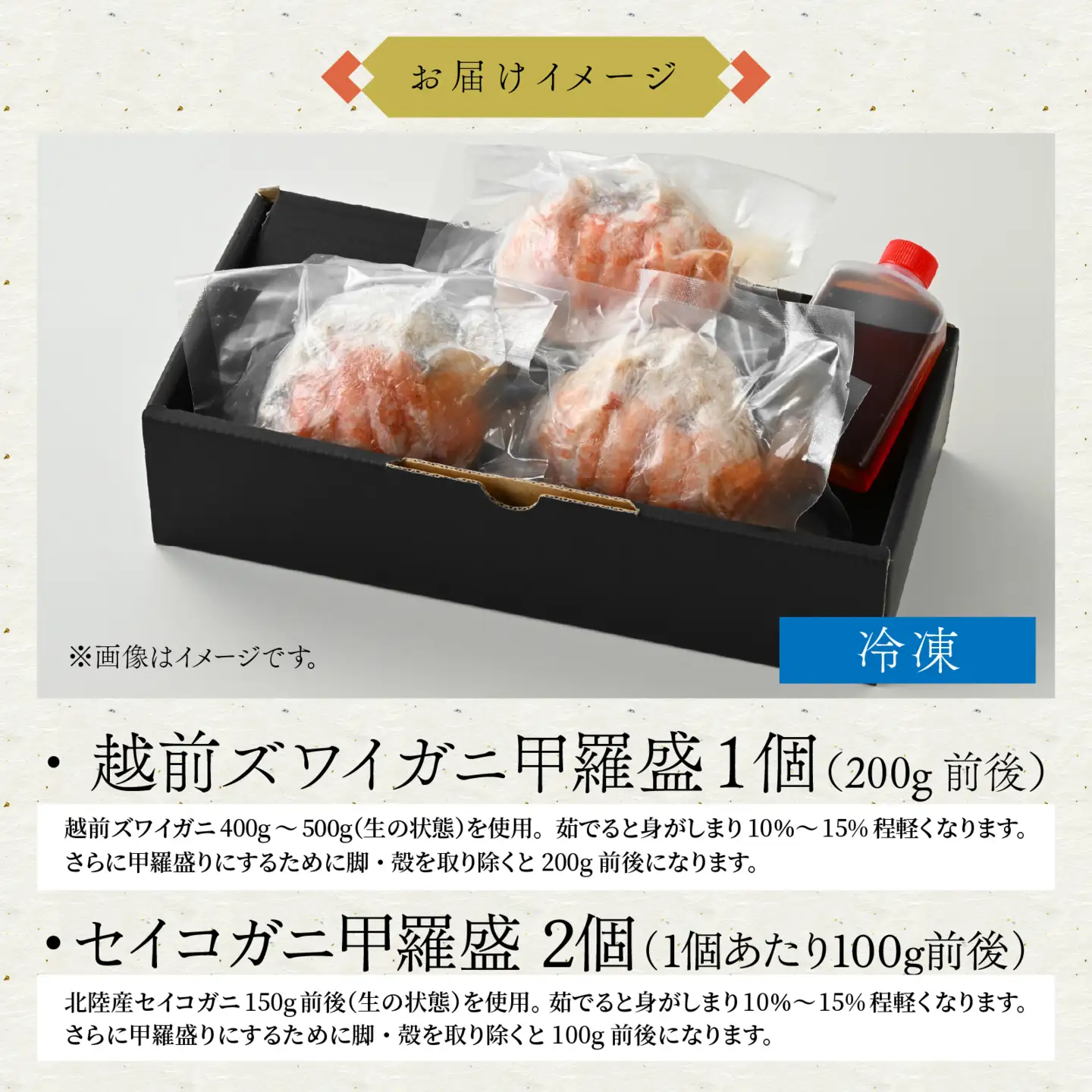 【先行予約】越前がにを贅沢に食べ比べ！老舗カニ料理専門店の「越前ズワイガニ1杯・セイコガニ2杯　甲羅盛」セット【2026年11月中旬より順次発送】 [E-085052] / ｽﾞﾜｲｶﾞﾆｽﾞﾜｲｶﾞﾆｽﾞﾜｲｶﾞﾆ