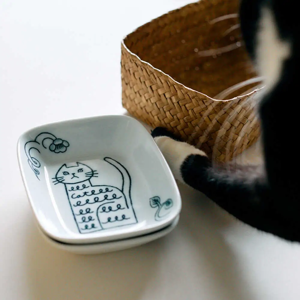 【波佐見焼】Pebble Ceramic Studioコラボ Catナッツボウル 4枚【アイユー】[UA67]