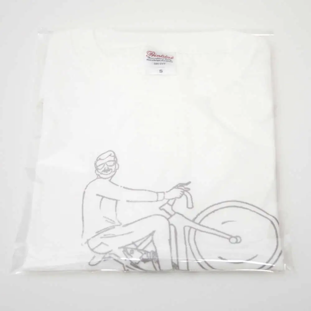 バイク鯖 Tシャツ (ホワイト-サイズ M) / ヘビーウェイトTシャツ 5.6オンス 鯖 小浜市 / ＭＡＴＴ[BFDW001]