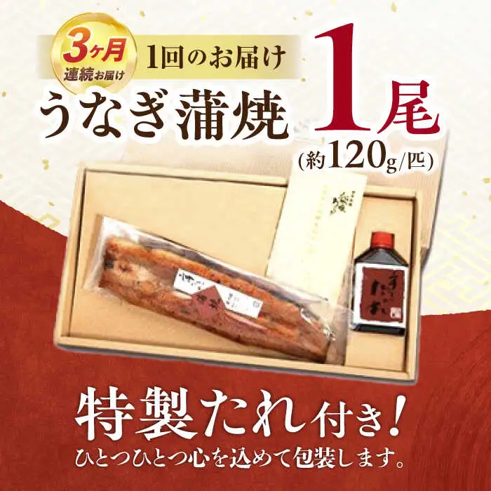 【3回定期便】『北御門』うなぎ蒲焼1尾入り/ 諫早市 /諫早観光物産コンベンション協会 [AHAB046]