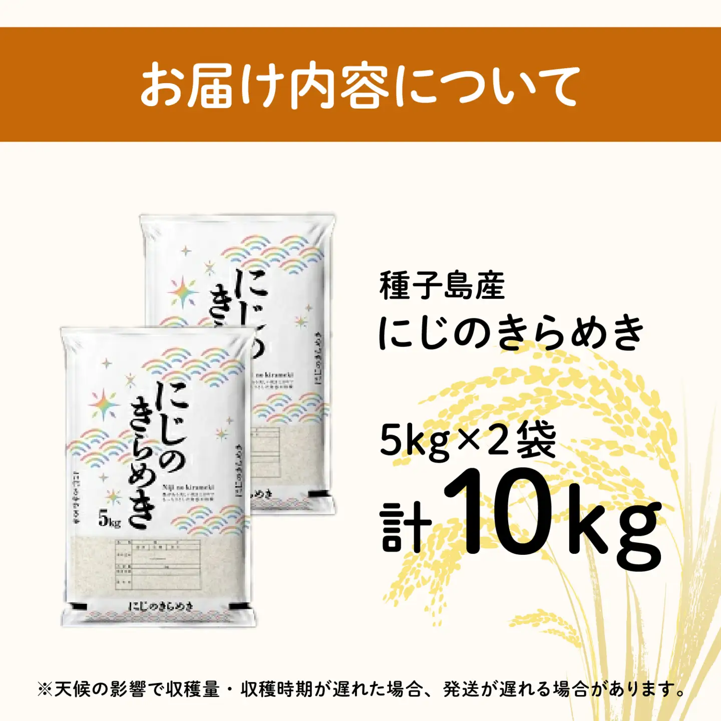 令和8年産 新米 にじのきらめき 10kg  お米 こめ コメ 精米 白米 南種子町 鹿児島 かごしま 【株式会社こめこめアイランド】