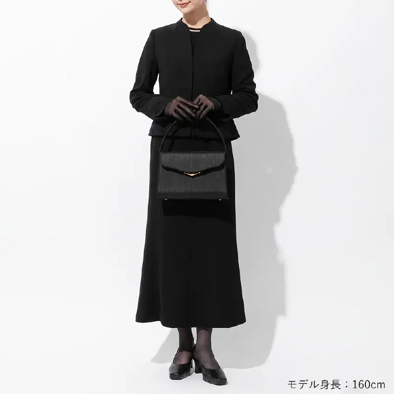 【慶弔兼用】2WAY仕様の回転式金具付き　ホースヘアー・フォーマルバッグ　台形モデル 〈熟練の職人技が光るハイクラスのフォーマルバッグ〉