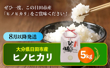 【先行予約・26年8月以降発送】令和7年産大分県産ヒノヒカリ 5kg　日田市 / JAおおいた日田グリーンセンター こめ コメ 米[ARDX014]
